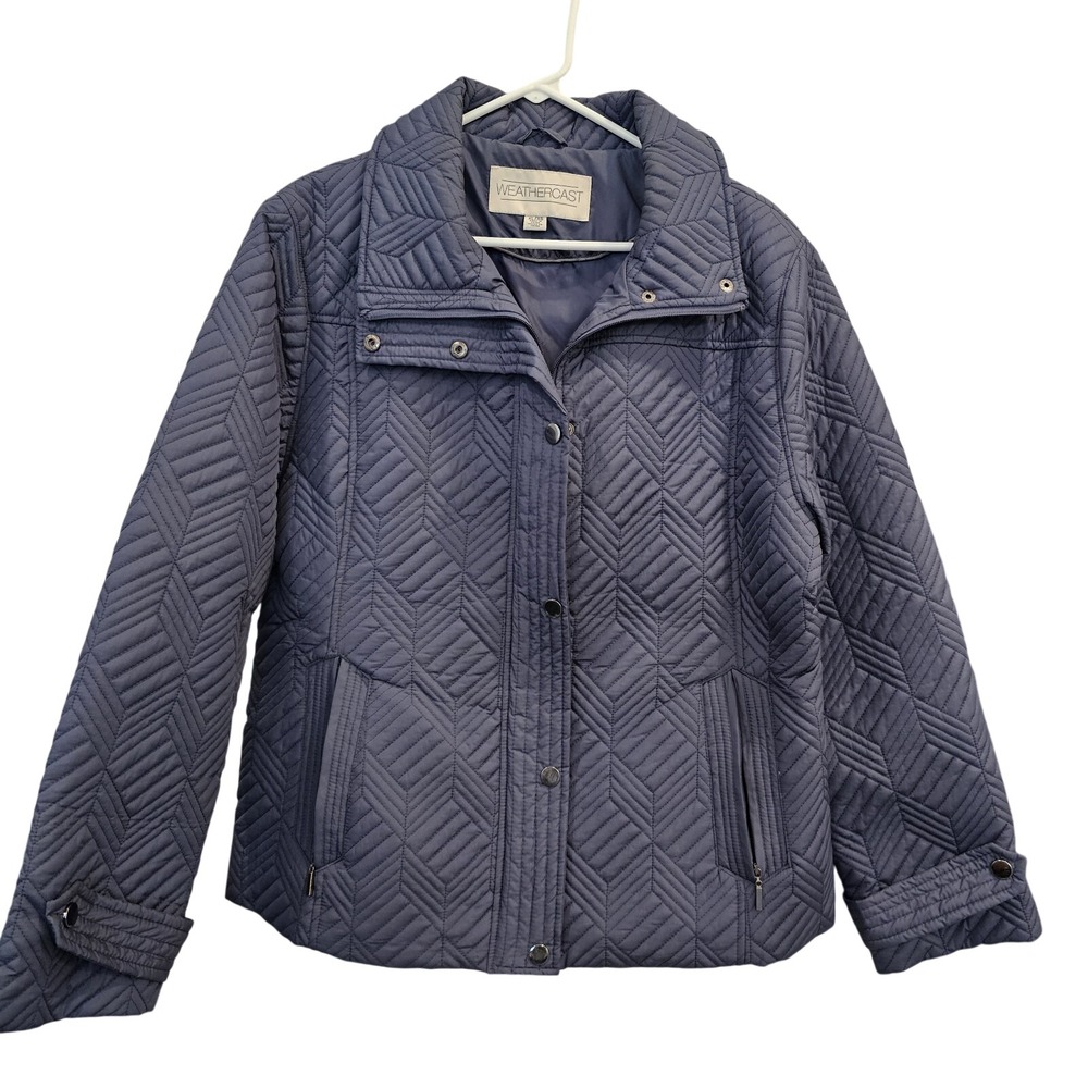 Blue Weathercast Womens Quilted XL Lightweight Coat